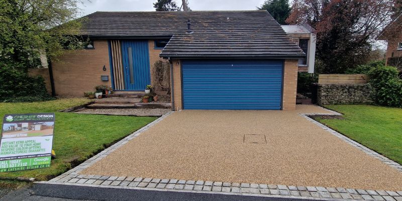 completed resin bound driveway in cheshire